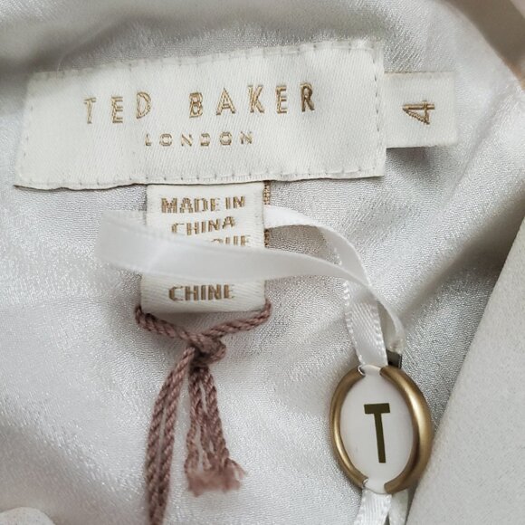 Ted Baker Harmony Fine Pleat Floral Maxi Dress Size 4 - Picture 9 of 16